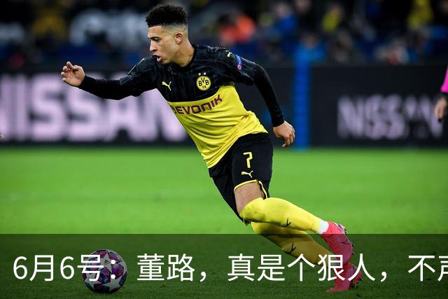 6月6号：董路，真是个狠人，不声不响地干了几件让整个中国足球圈都不得不坐不住的事